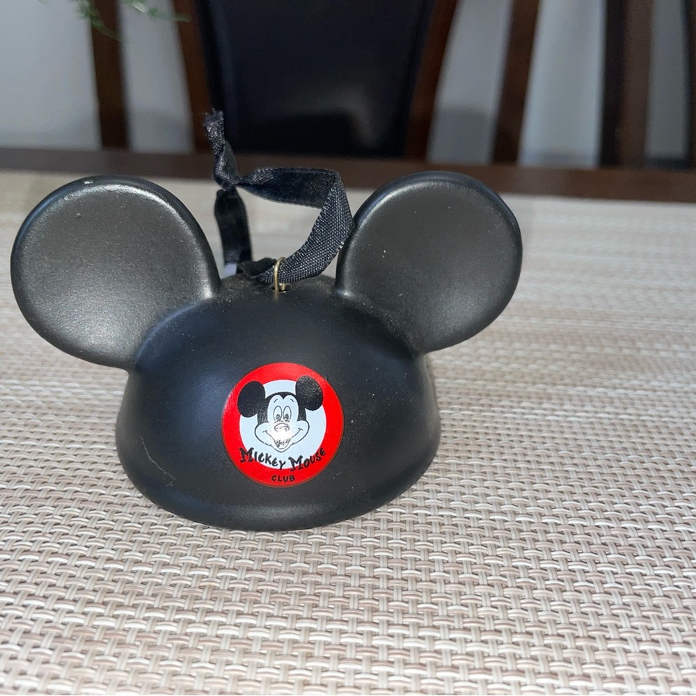 Disney Mickey Mouse Ears Ornament Black New With Tags Parks Souvenir
